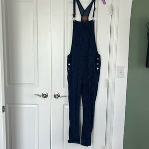 AE blue with white strips overalls